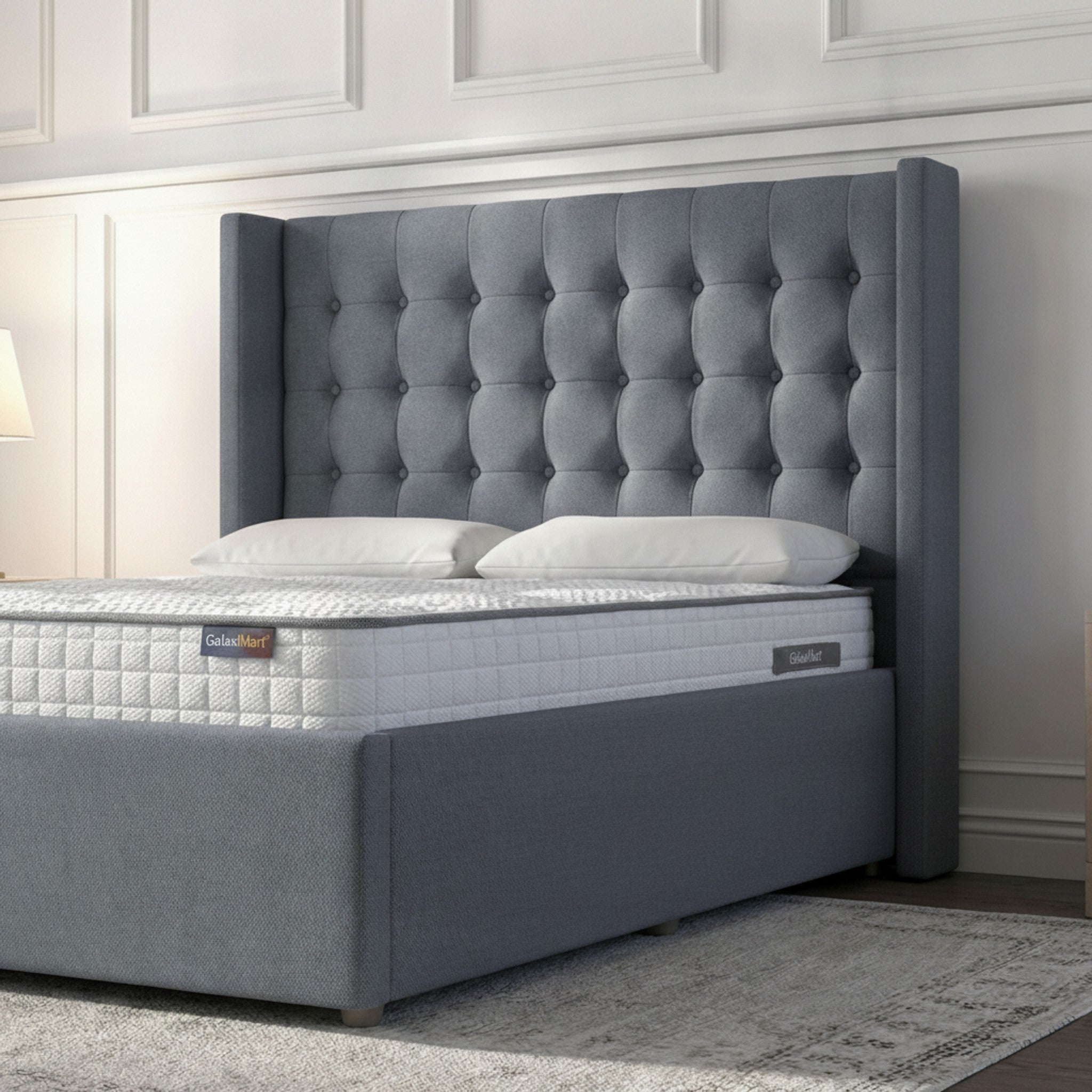 Camden Grey Ottoman Bed with Gas-Lift Storage
