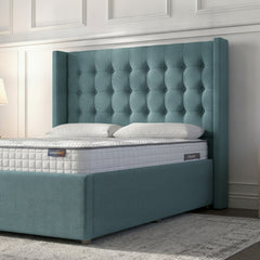 Camden Ottoman Bed - New Teal Gas-Lift Storage