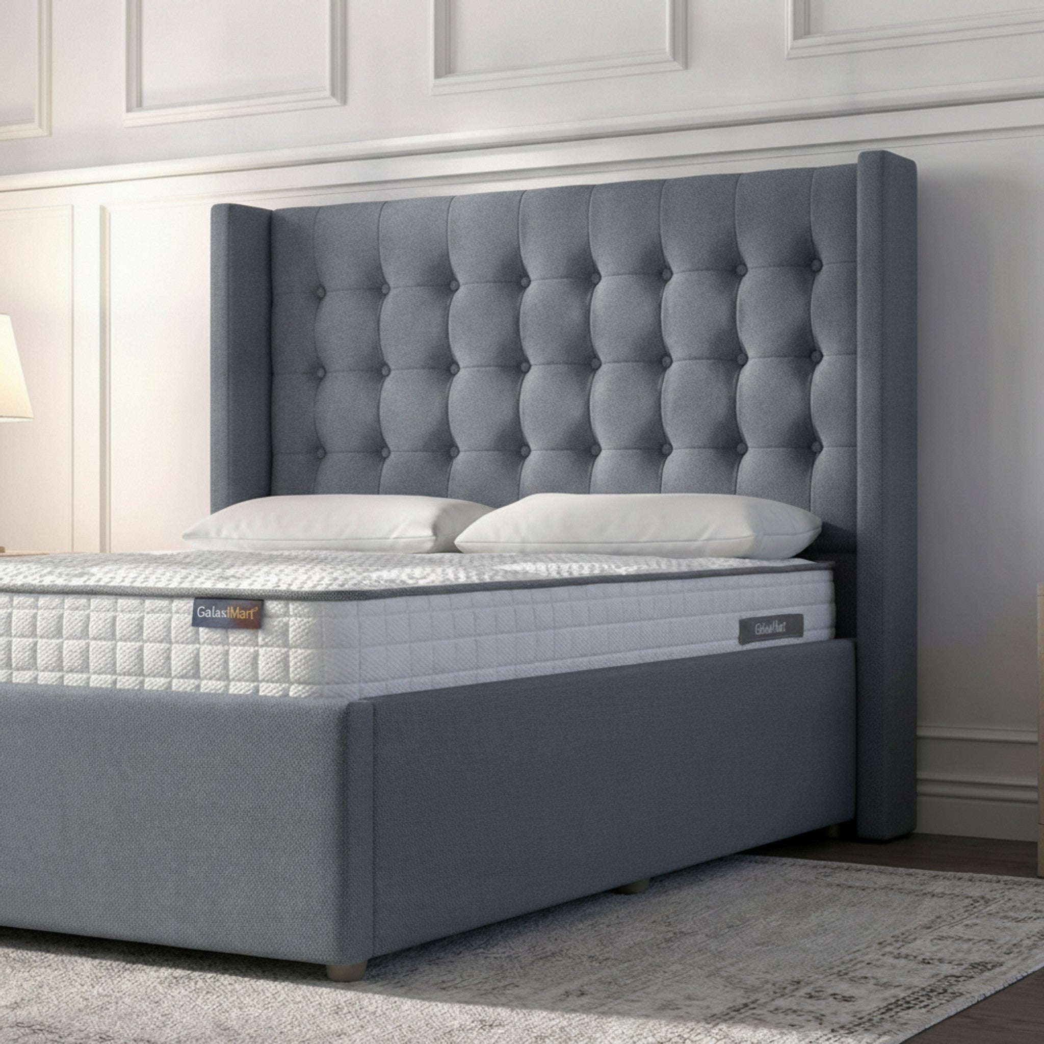 Camden Steel Ottoman Bed with Gas-Lift Storage