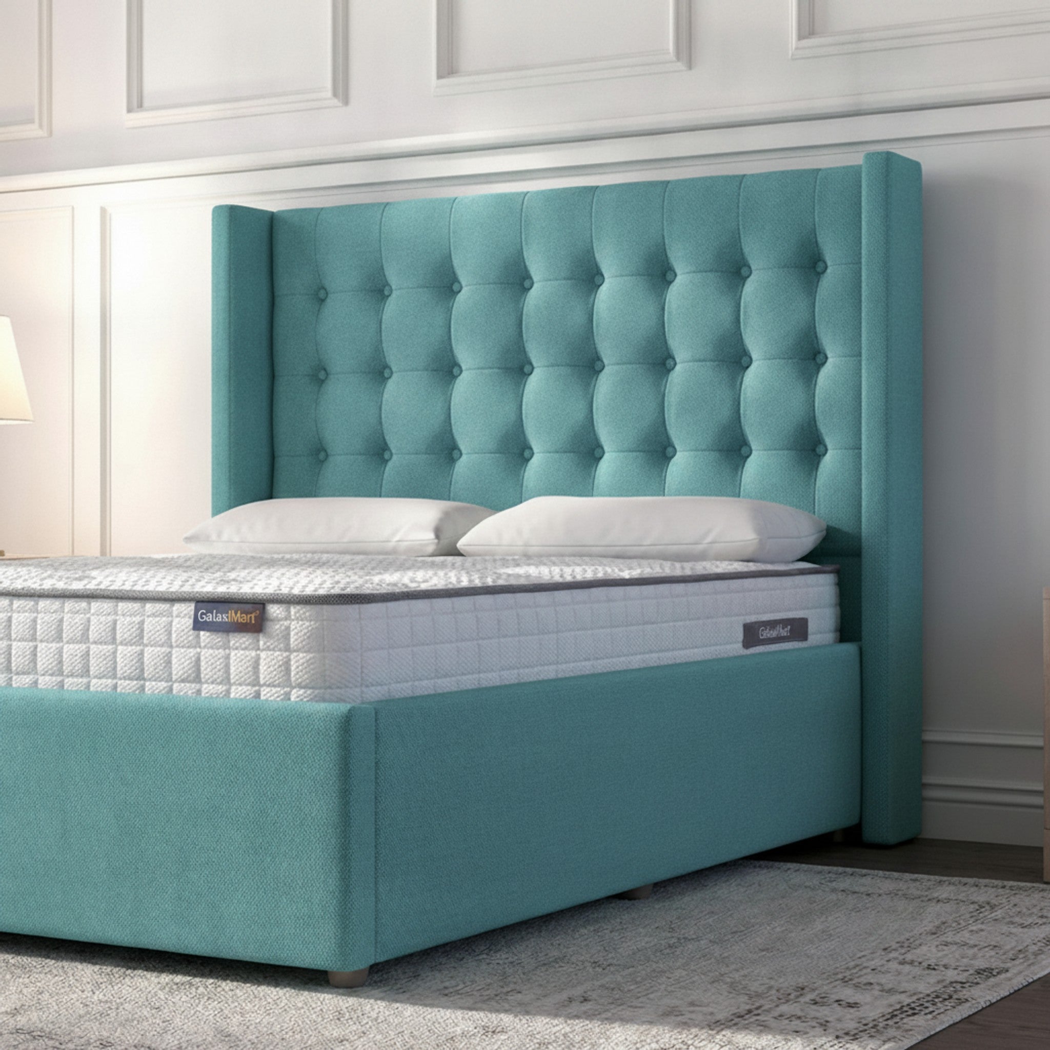 Camden Ottoman Bed - Luxurious Turquoise Ottoman Storage