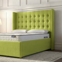 Camden Lime Ottoman Bed with Gas-Lift Storage