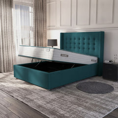 Camden Ottoman Bed - Luxurious Turquoise Ottoman Storage
