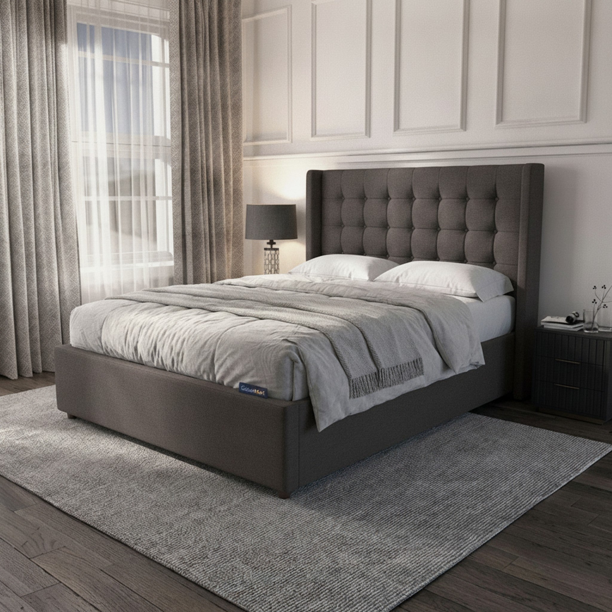 Camden Elephant Ottoman Bed with Gas-Lift Storage