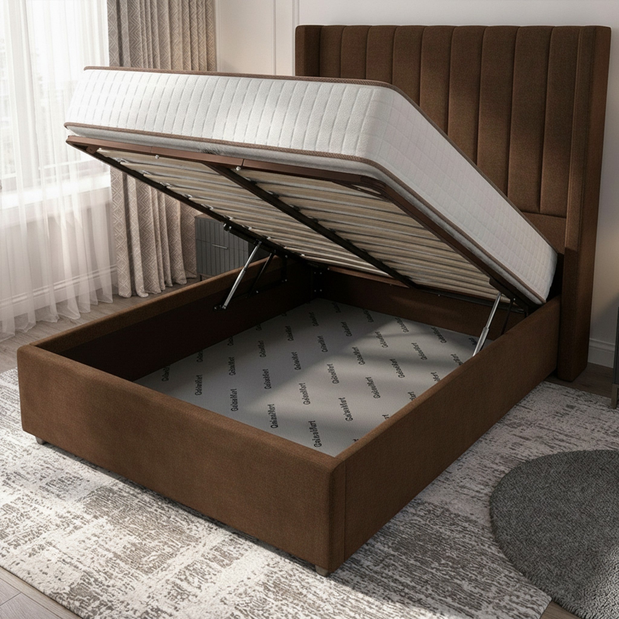 Carlton Bourneville Ottoman Bed | Premium Gas-Lift Storage