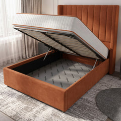 Burnt Orange Carlton Ottoman Bed | Premium UK Storage Bed