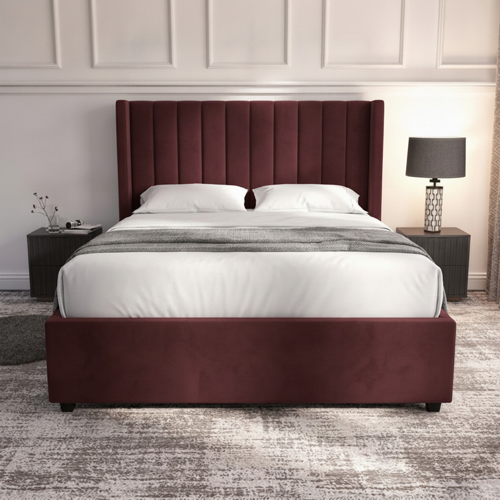Carlton Ottoman Bed | Claret