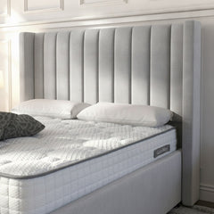 Carlton Silver Ottoman Bed with Gas-Lift Storage