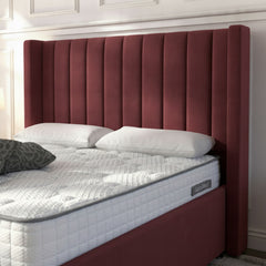 Carlton Red Ottoman Bed with Gas-Lift Storage
