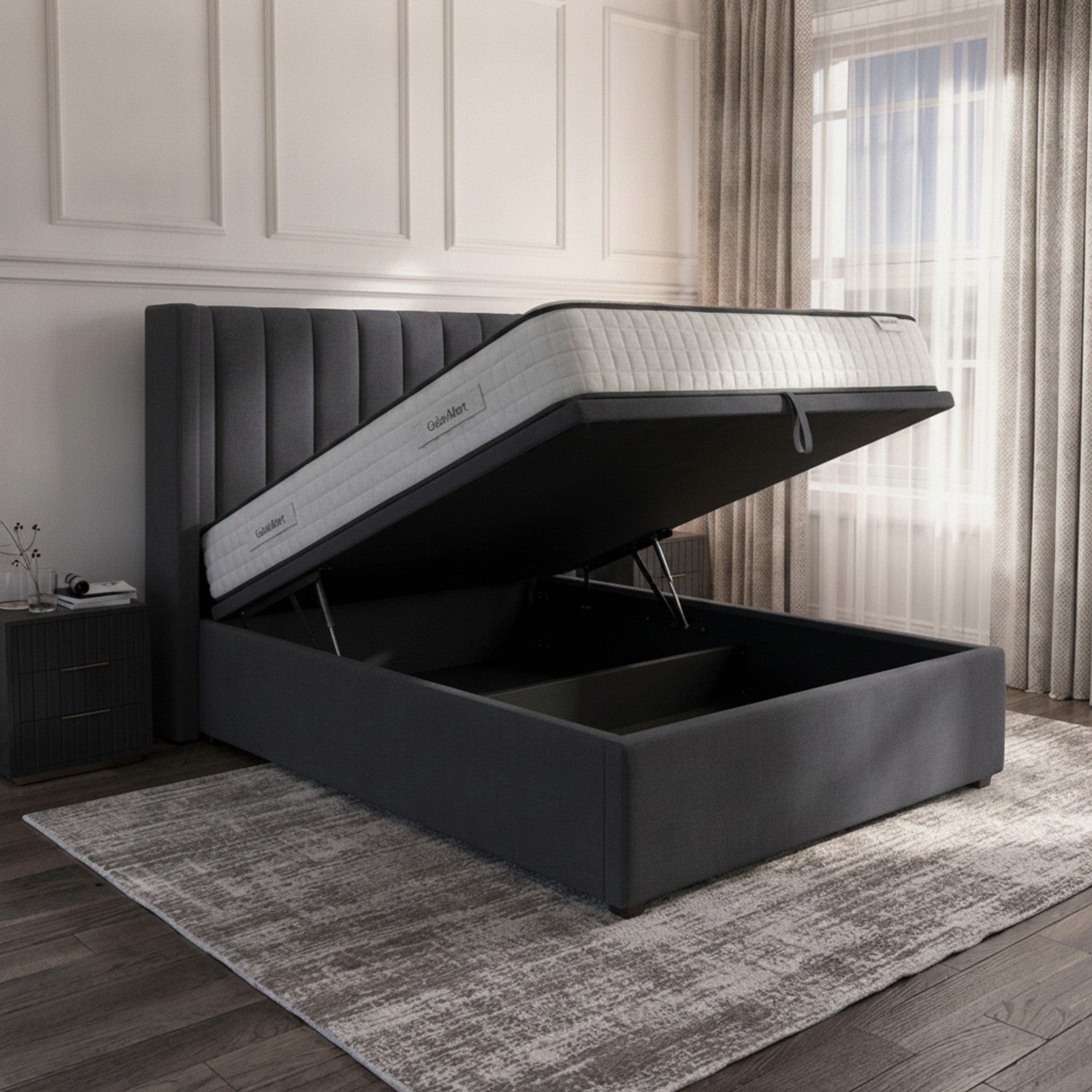 Carlton Steel Ottoman Bed