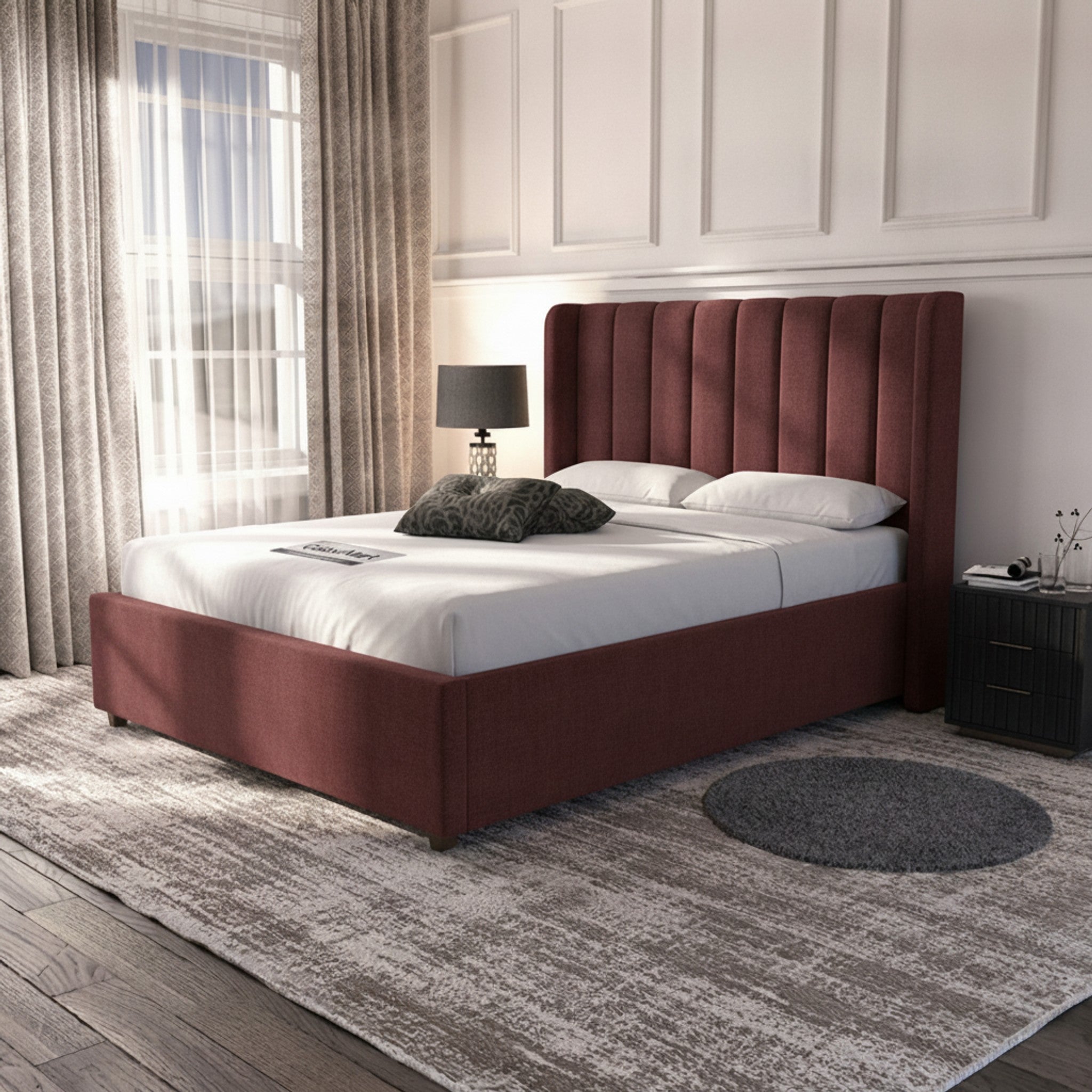 Carlton Ottoman Bed | Claret