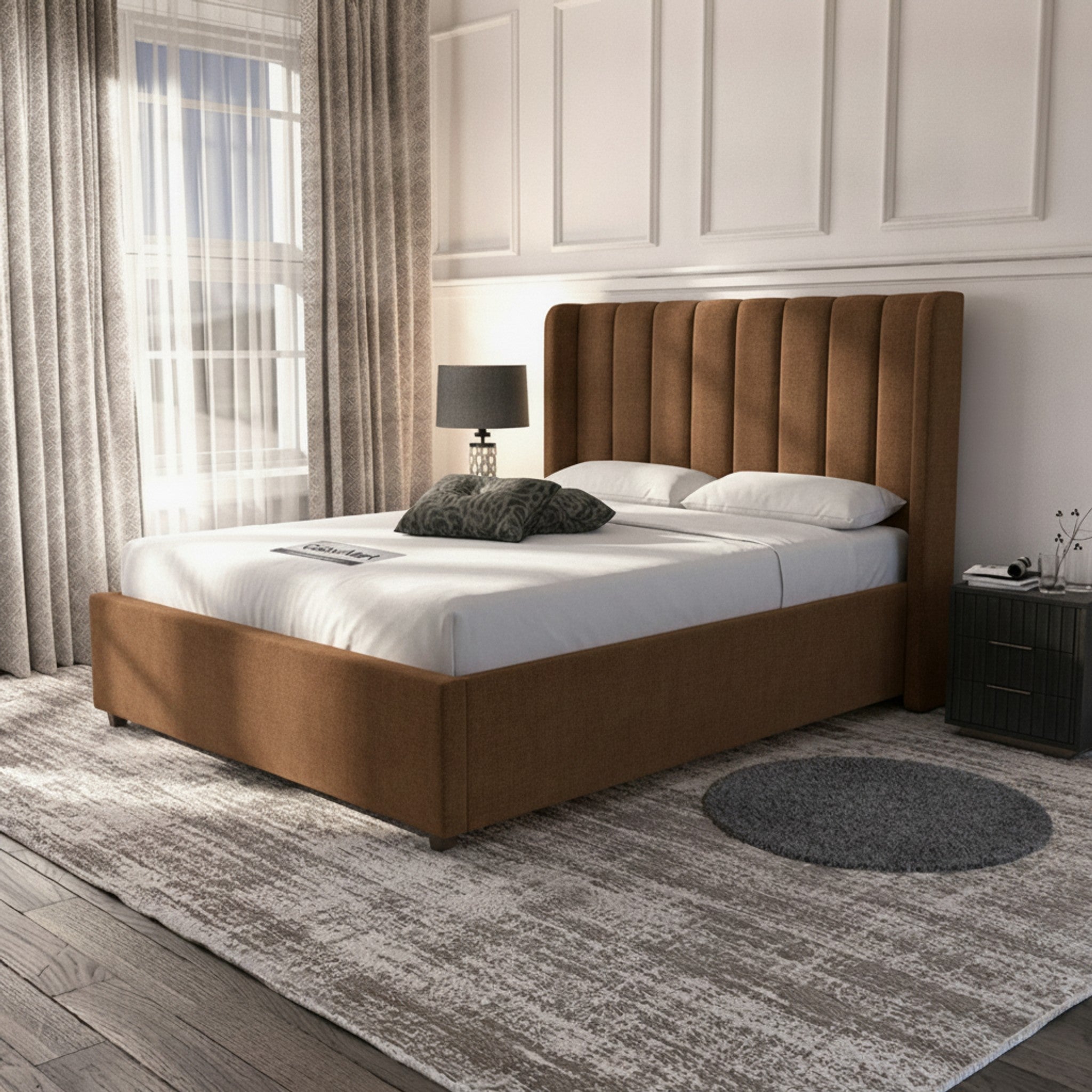 Carlton Ottoman Bed - Elegant Mole Upholstery
