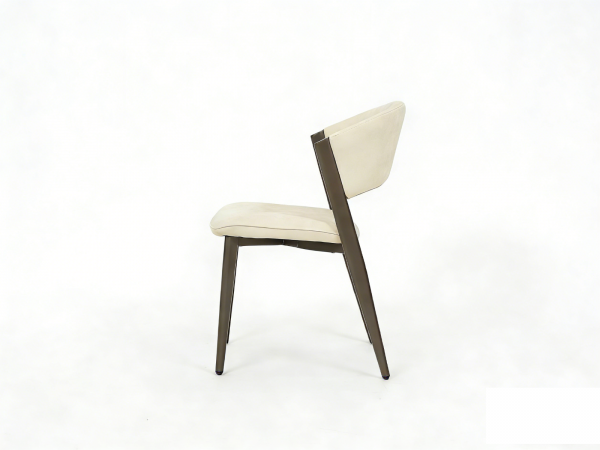 Almira 180cm Walnut & Travertine Dining Table with Catello Walnut & Cream Dining Chairs