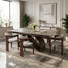 Cheshire 1.2-1.5m & 1.6-2m Extending Dining Table with Walnut Dining Chairs