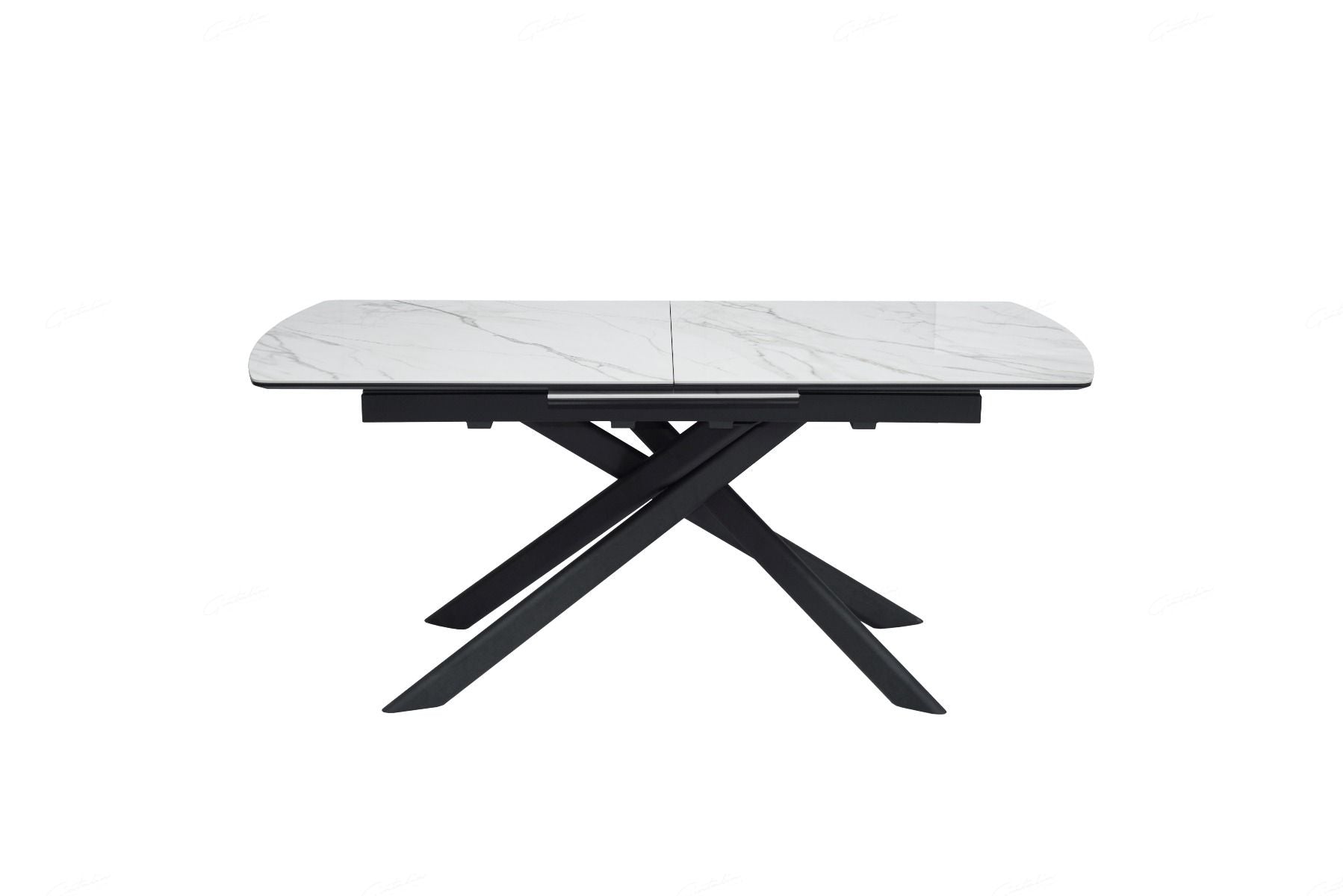 Cosma 180–230cm White & Sunset Cloud Vein Ceramic Extending Dining Table