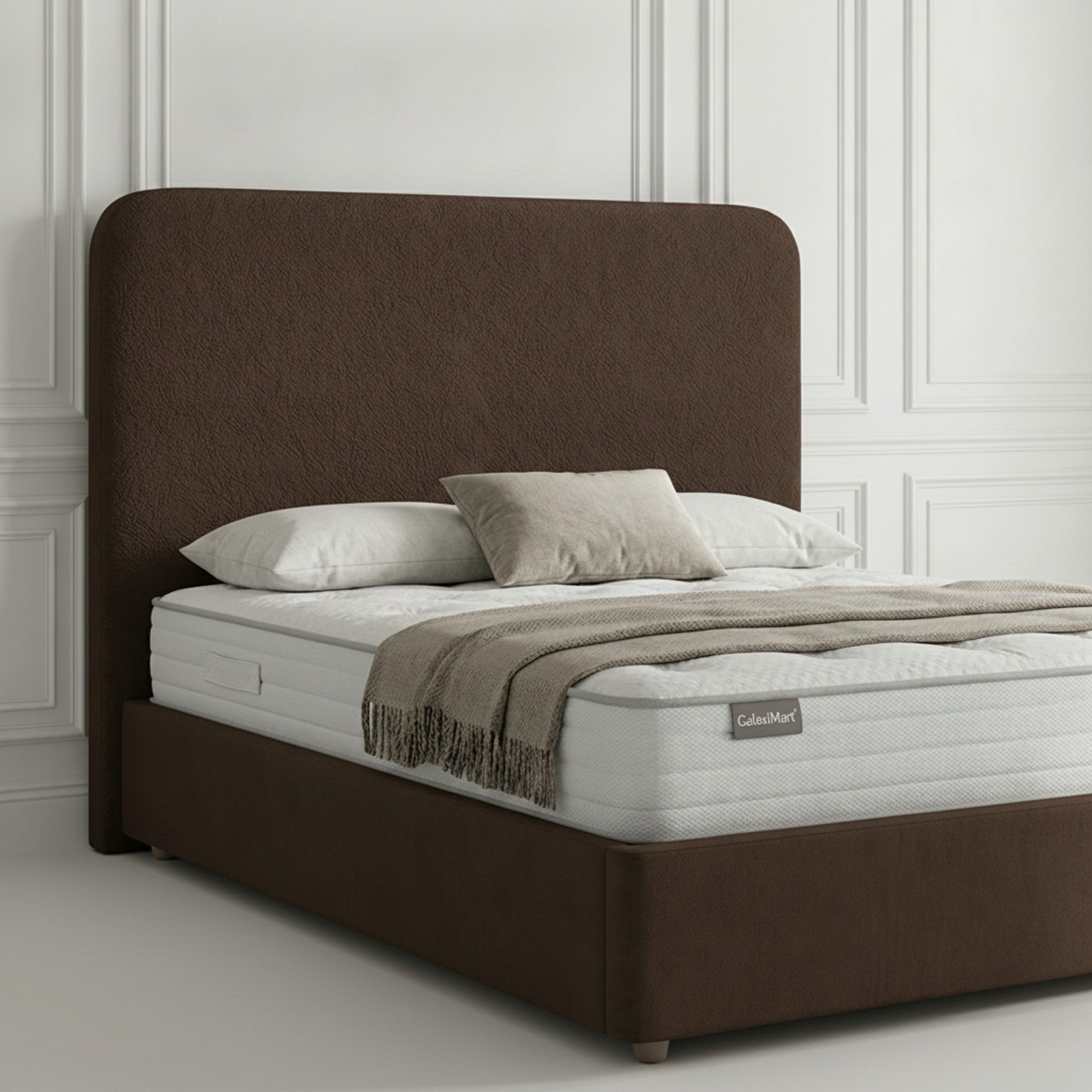 Bourneville Curb Plain Ottoman Bed with Gas-Lift Storage