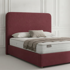 Claret Curb Plain Ottoman Bed