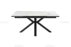 Amari BIG 160–240cm White & Grey Ceramic Marble Extending Dining Table