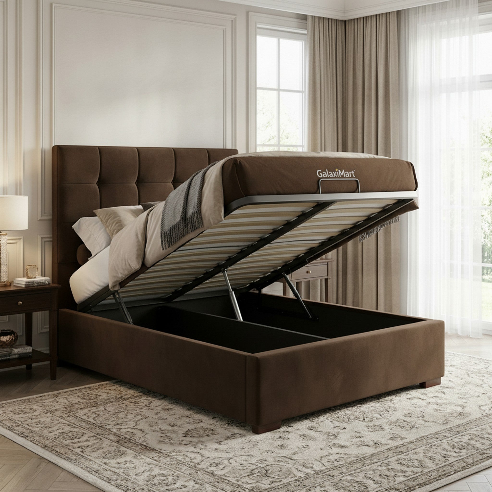 Bourneville Durham Ottoman Bed with Gas-Lift Storage