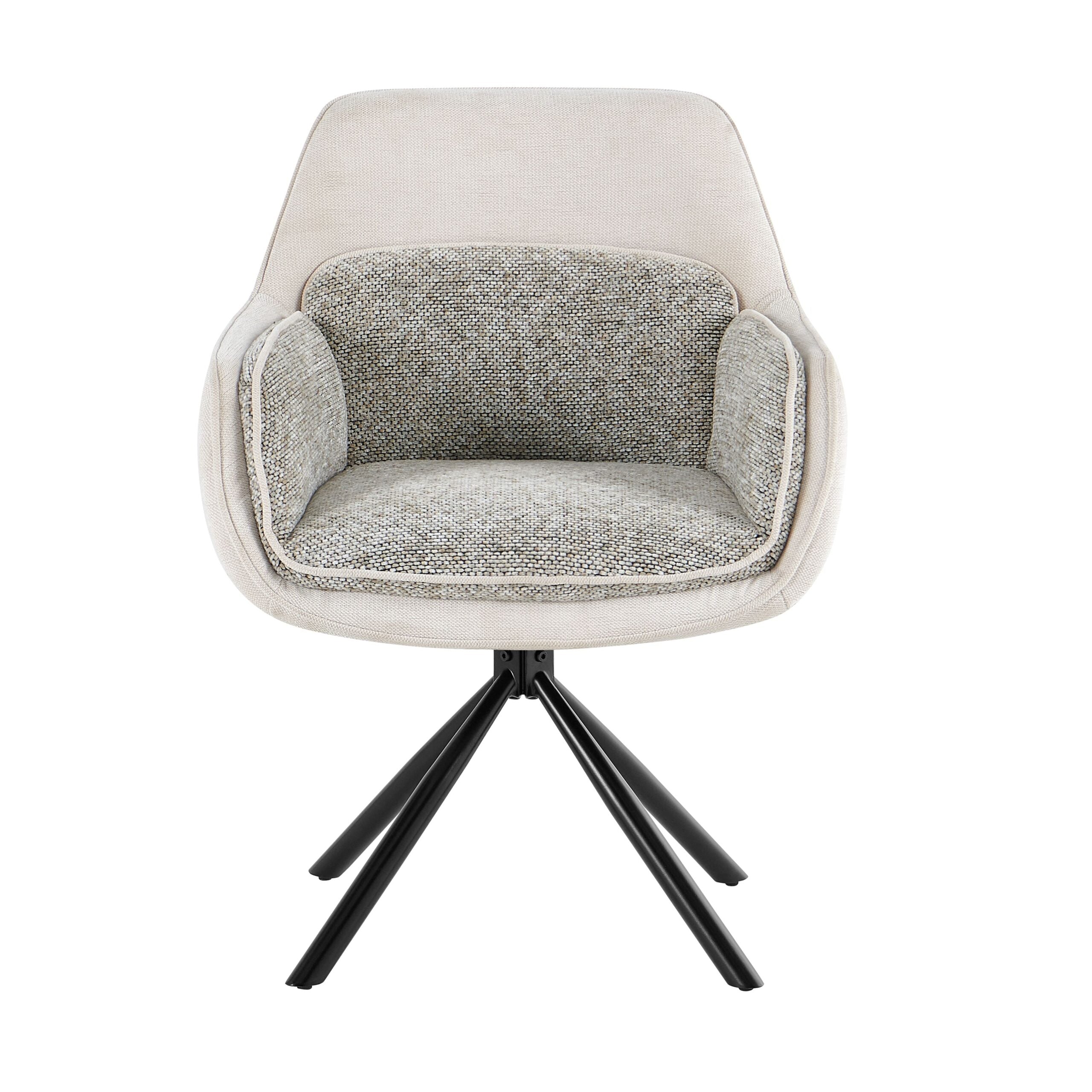 Cambridge Sintered Stone Extendable Dining Table Grey with Carpi Beige Dining Chairs | GalaxiMart