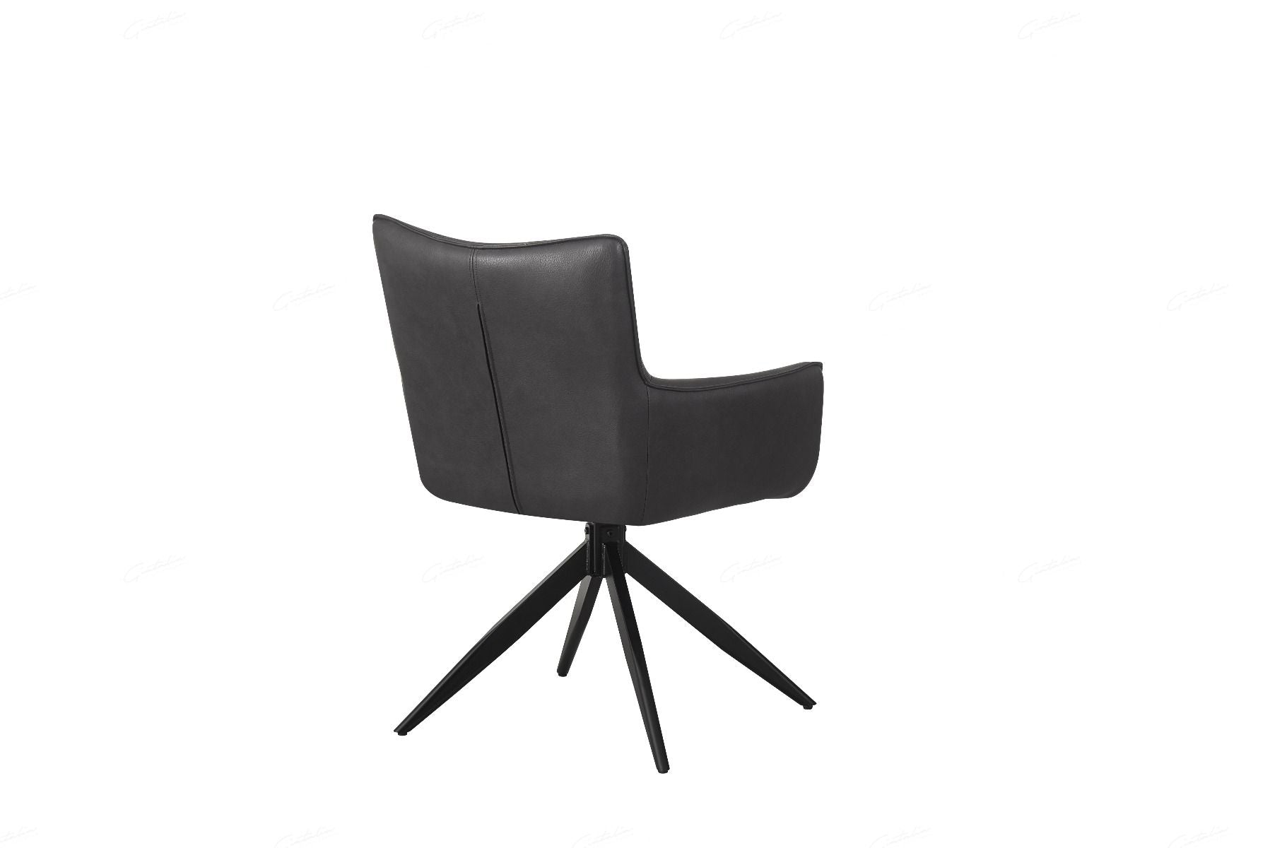 Casa 120cm Black & White Round Dining Table with Franca Swivel Chairs