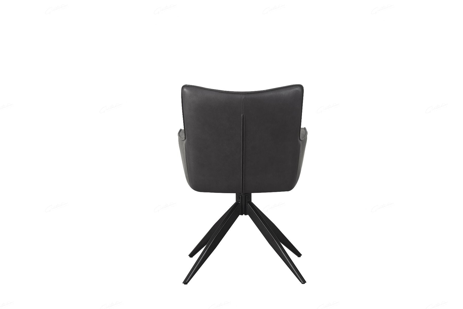 Casa 120cm Black & White Round Dining Table with Franca Swivel Chairs