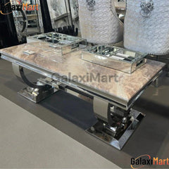Arianna Brown Marble Coffee Table