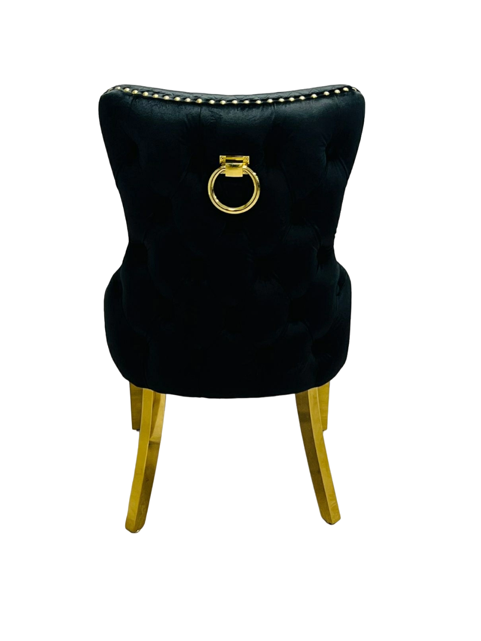 Ariana Black & Gold Marble Dining Set – Luxury Art Deco Table with Sculptural Gold Base (160cm or 180cm)