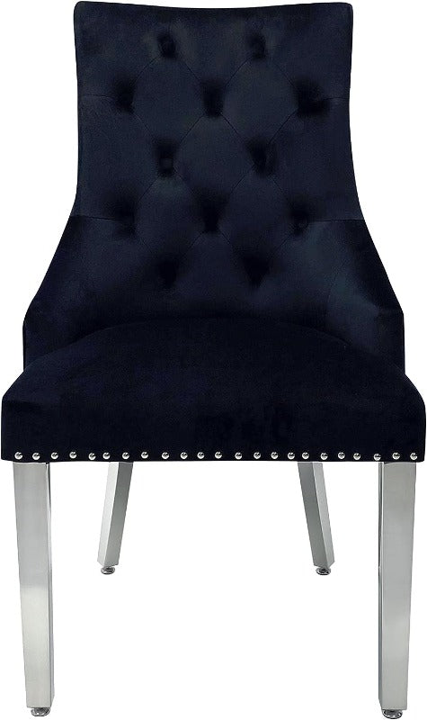 Arial White Marble Dining Table With Loin Knocker Velvet Dining Chairs