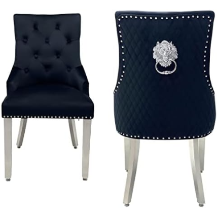 Arianna Grey Marble Dining Table With Majestic Loin Knocker Velvet Dining Chairs And Bench