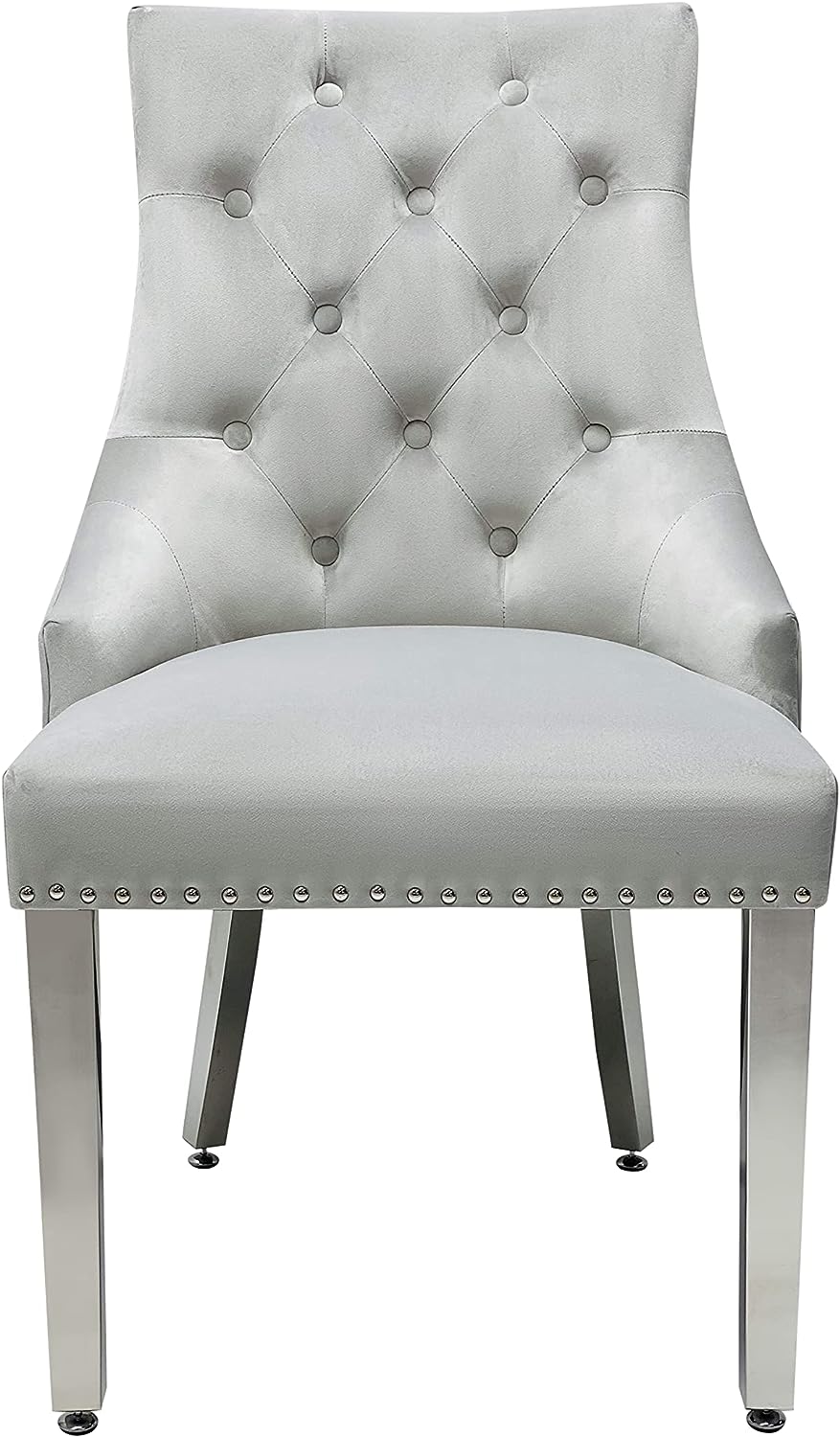 Arial White Marble Dining Table With Loin Knocker Velvet Dining Chairs