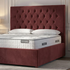 Claret Hampshire Ottoman Bed with Gas-Lift Storage