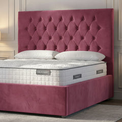 Cerise Hampshire Ottoman Bed - Gas-Lift Storage | GalaxiMart