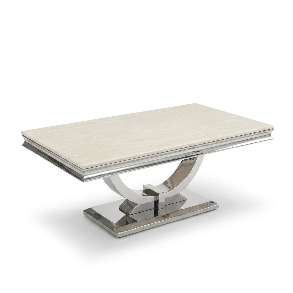 Arianna Cream Marble Coffee Table