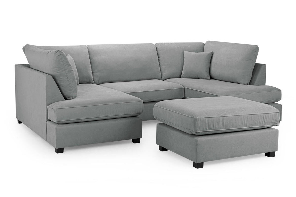 Carnaby Grey U-Shape Corner Sofa