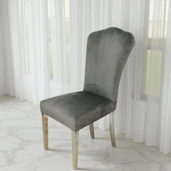 Alice Dark Grey Chair (Chrome Legs) – 2 Set