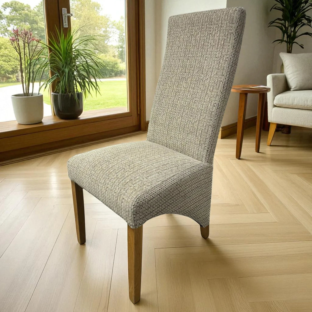 Berry Mixed Brown Fabric Chair