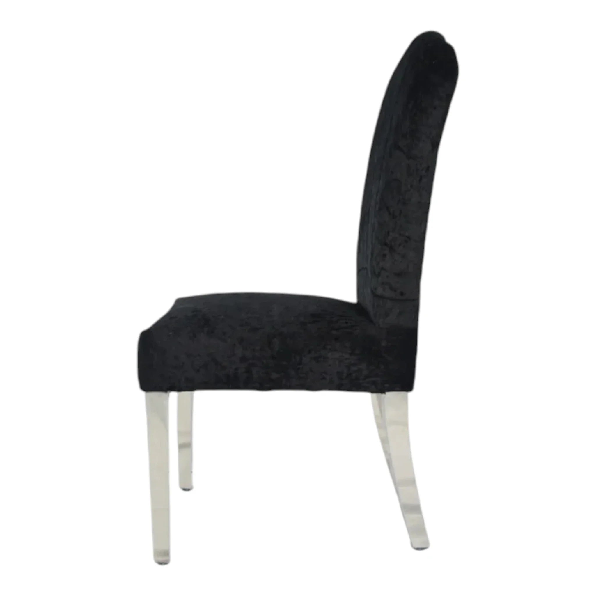 Alice Dark Grey Chair (Chrome Legs) – 2 Set