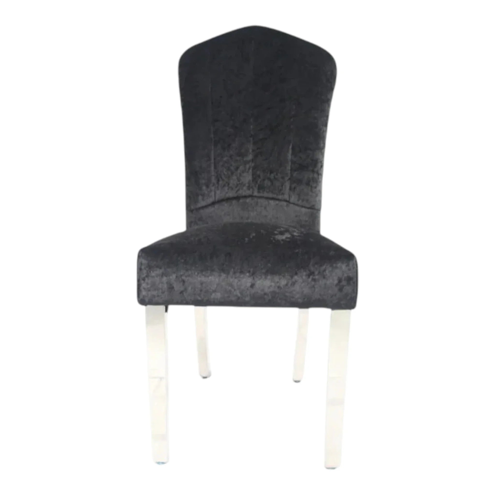 Alice Dark Grey Chair (Chrome Legs) – 2 Set