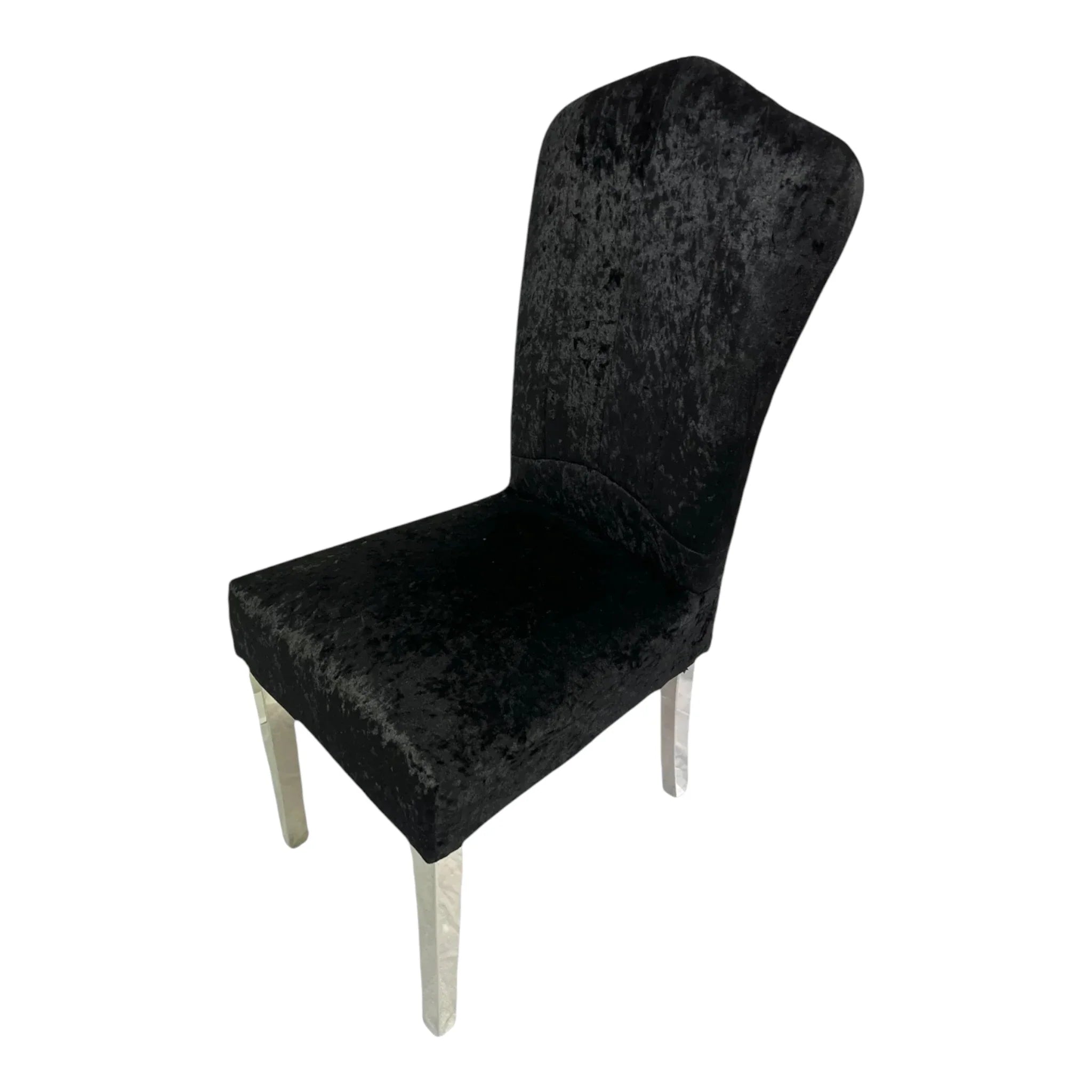 Alice Dark Grey Chair (Chrome Legs) – 2 Set