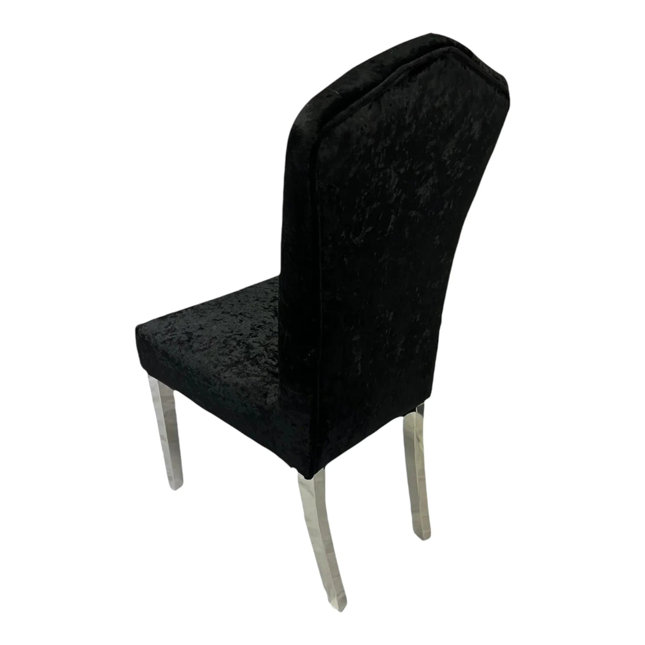 Alice Dark Grey Chair (Chrome Legs) – 2 Set
