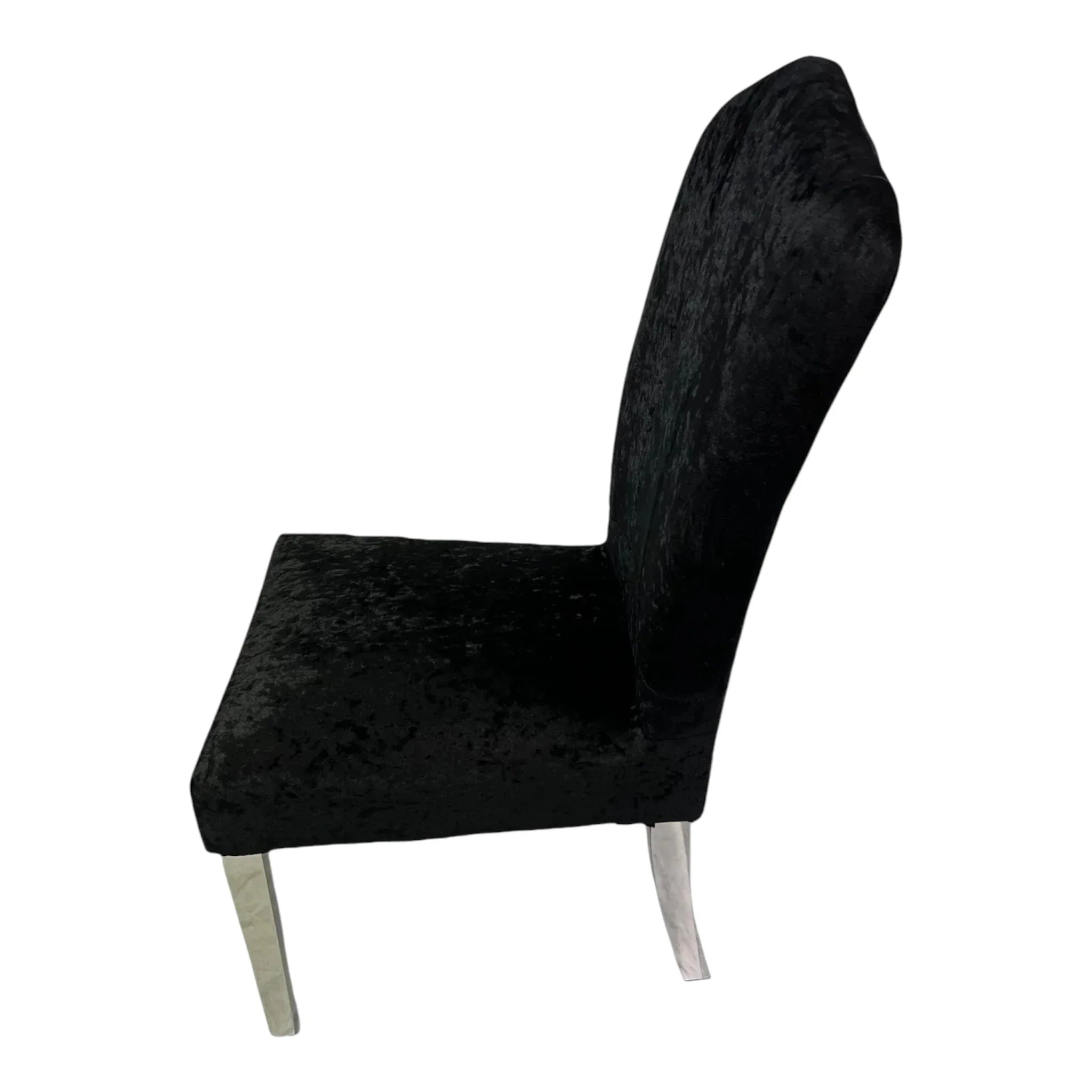 Alice Dark Grey Chair (Chrome Legs) – 2 Set