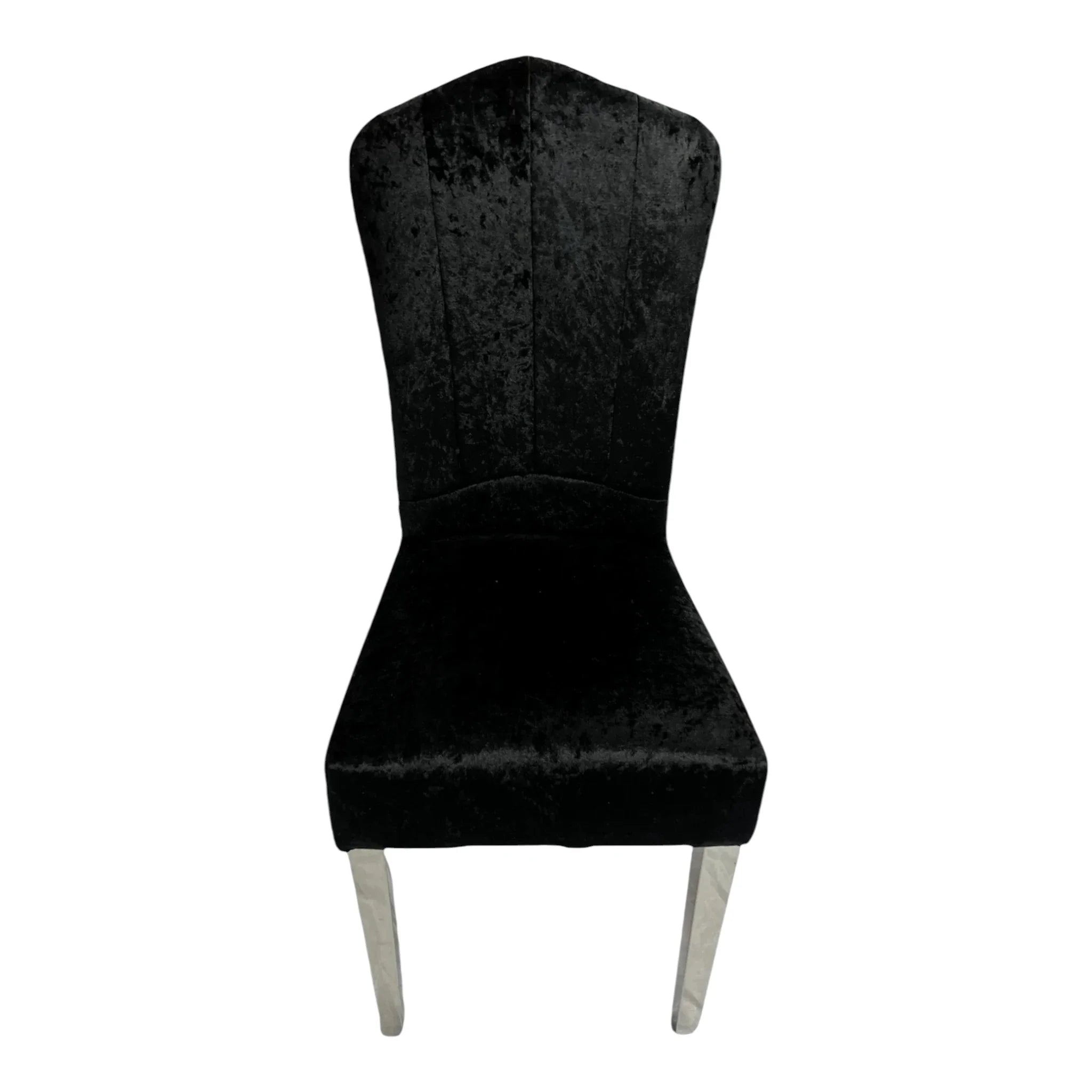 Alice Dark Grey Chair (Chrome Legs) – 2 Set