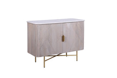 Amiri 2 Door Sideboard Mango Wood & Marble Luxury Storage Unit
