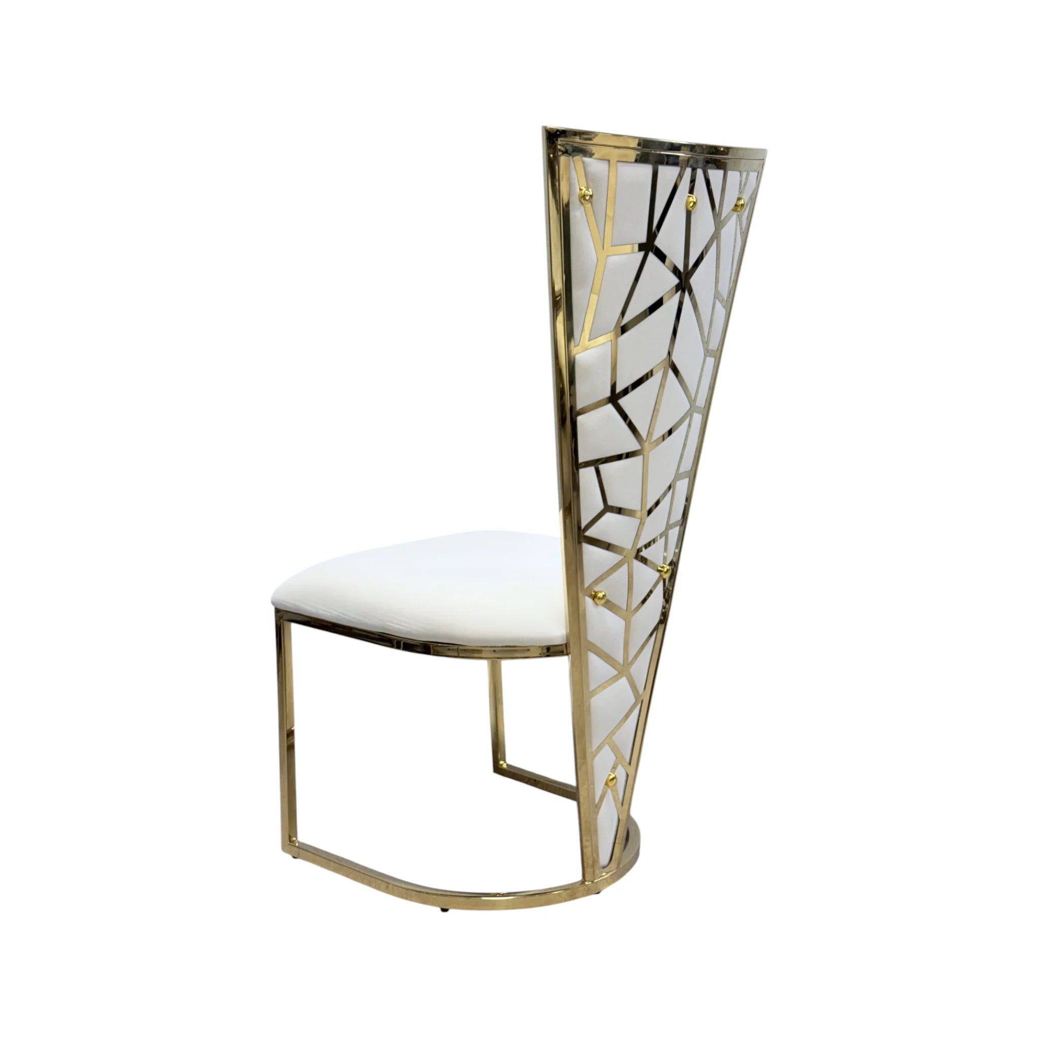 Chelsea 130cm Round Cream/Black with Gold Marble Table + 2/4 Vienna Gold Chairs