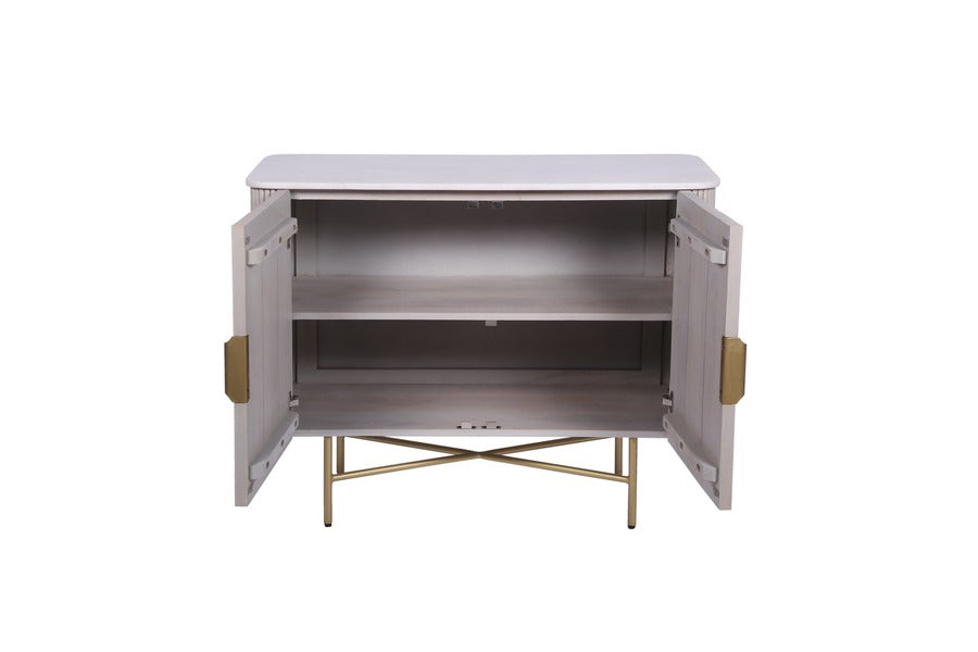 Amiri 2 Door Sideboard Mango Wood & Marble Luxury Storage Unit