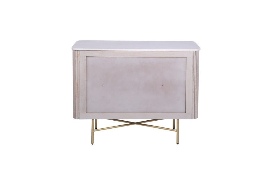 Amiri 2 Door Sideboard Mango Wood & Marble Luxury Storage Unit