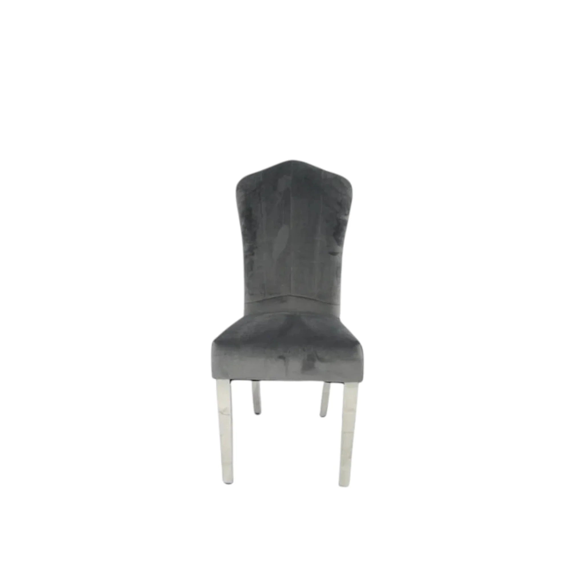 Alice Dark Grey Chair (Chrome Legs) – 2 Set