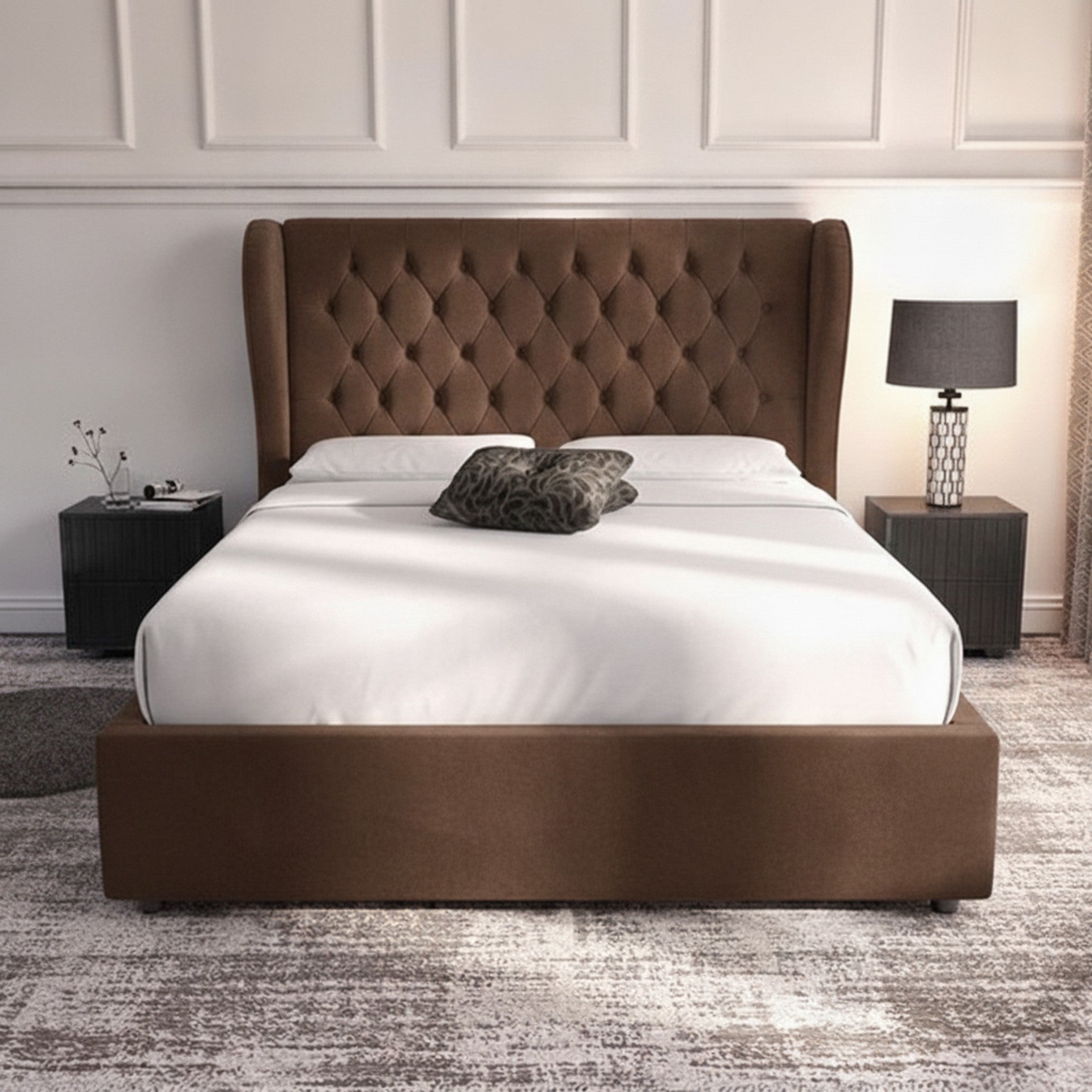 Bourneville Lifton Ottoman Bed - Gas Lift Storage