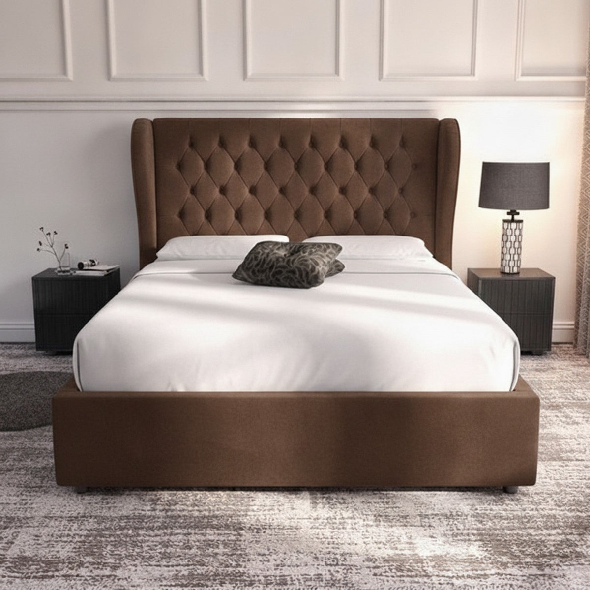 Bourneville Lifton Ottoman Bed - Gas Lift Storage
