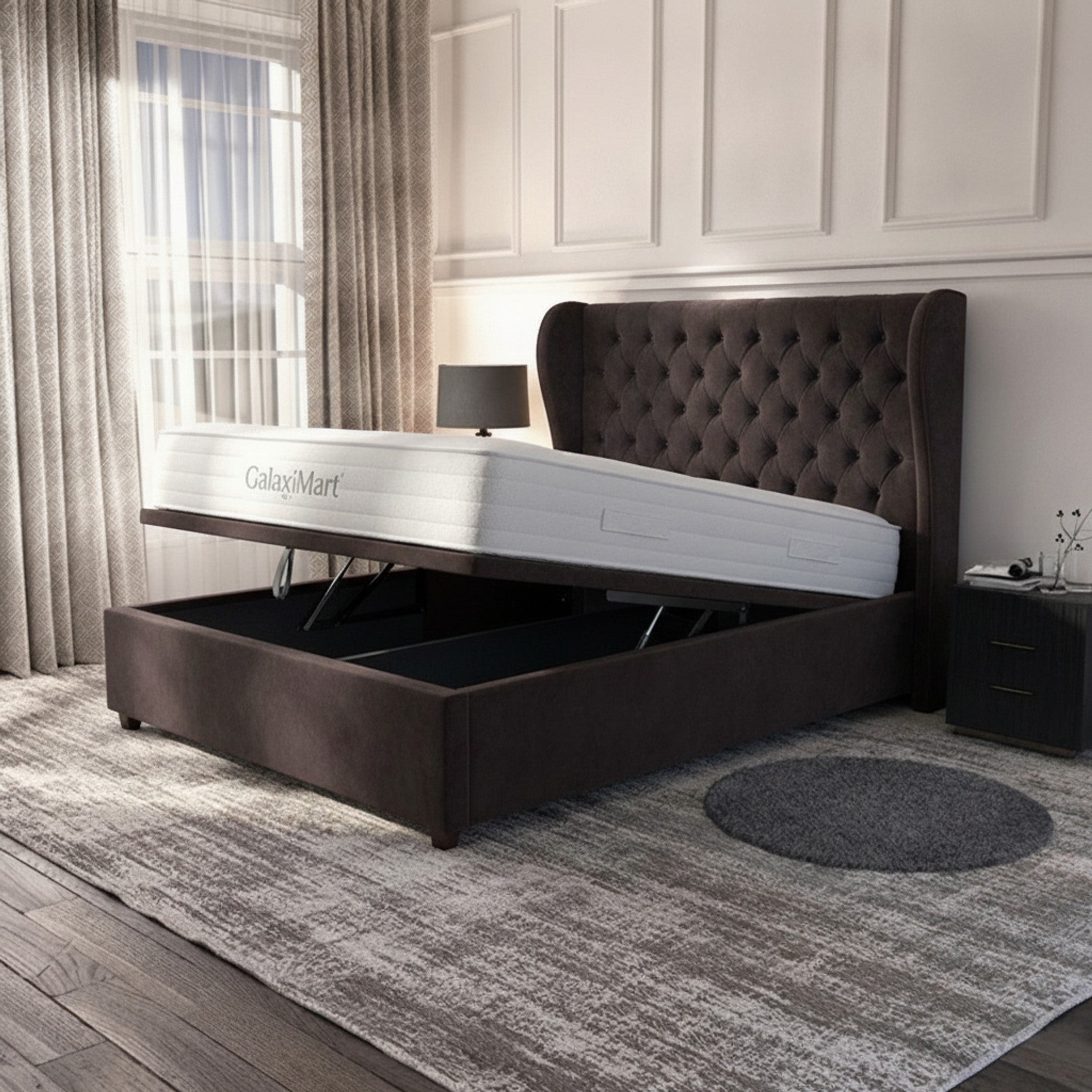 Bourneville Lifton Ottoman Bed - Gas Lift Storage